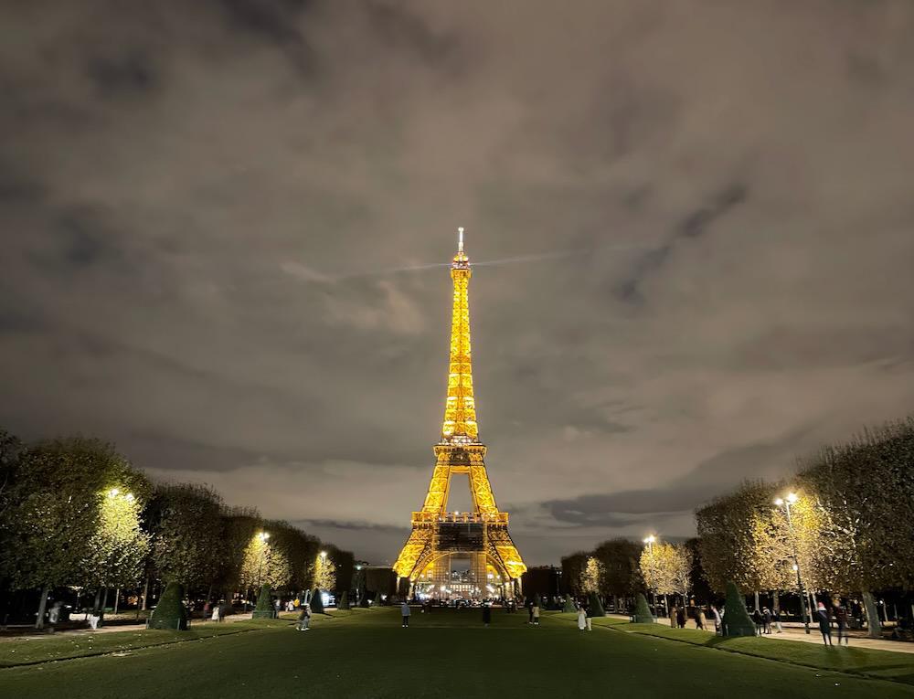 The Eiffel Tower at night