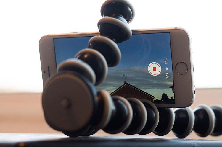 When you lose your iPhone tripod mount, but you gotta get that time lapse.