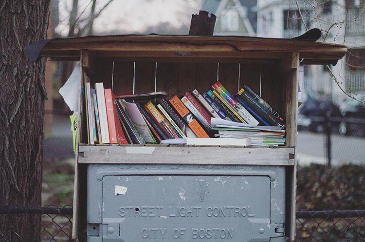 An impromptu neighbourhood library