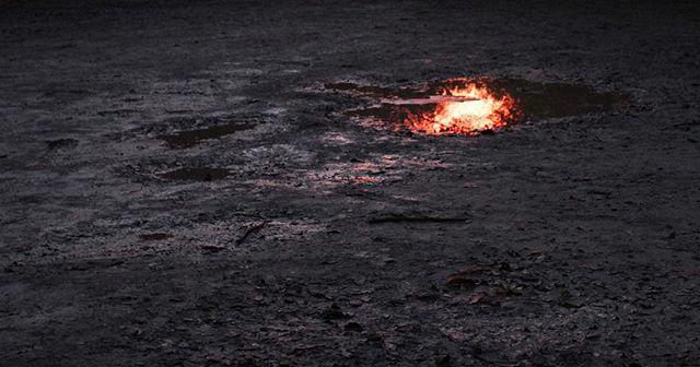 evening. the ground is lava.