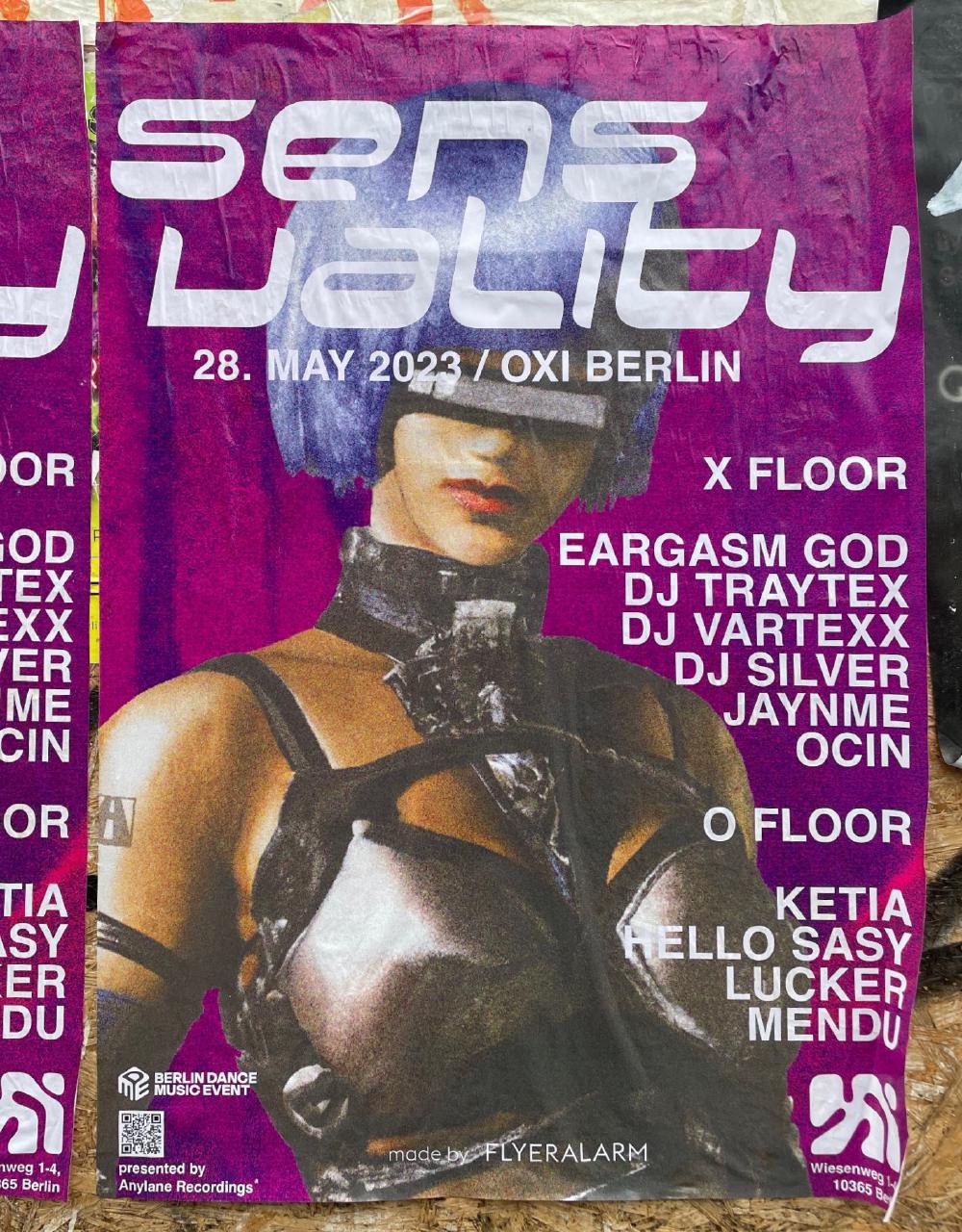 Poster for Sensuality at Oxi Berlin