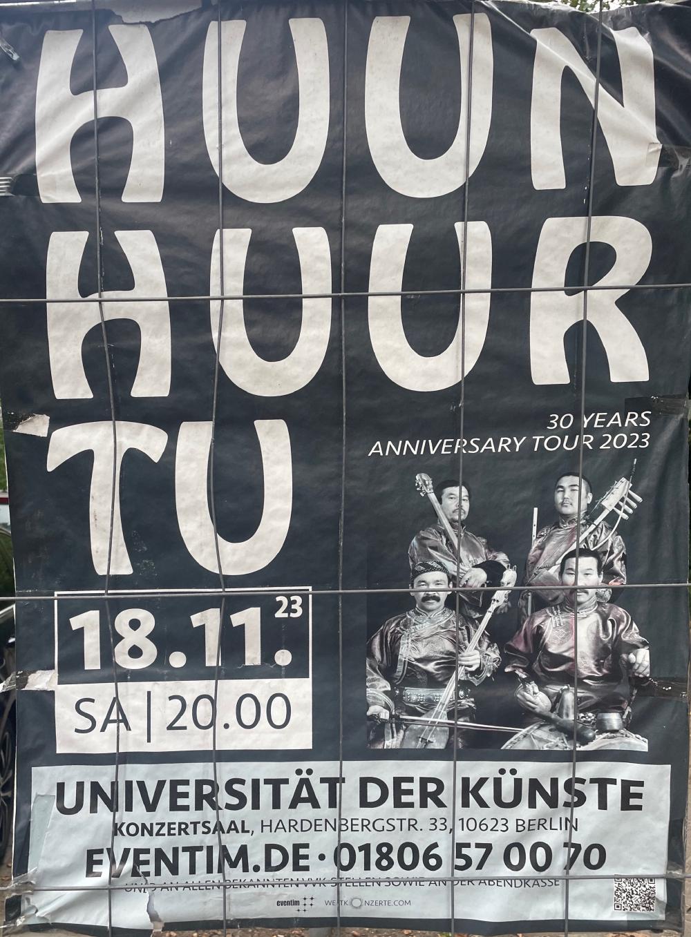 Poster for Huun Huur Tu Universität der Künste