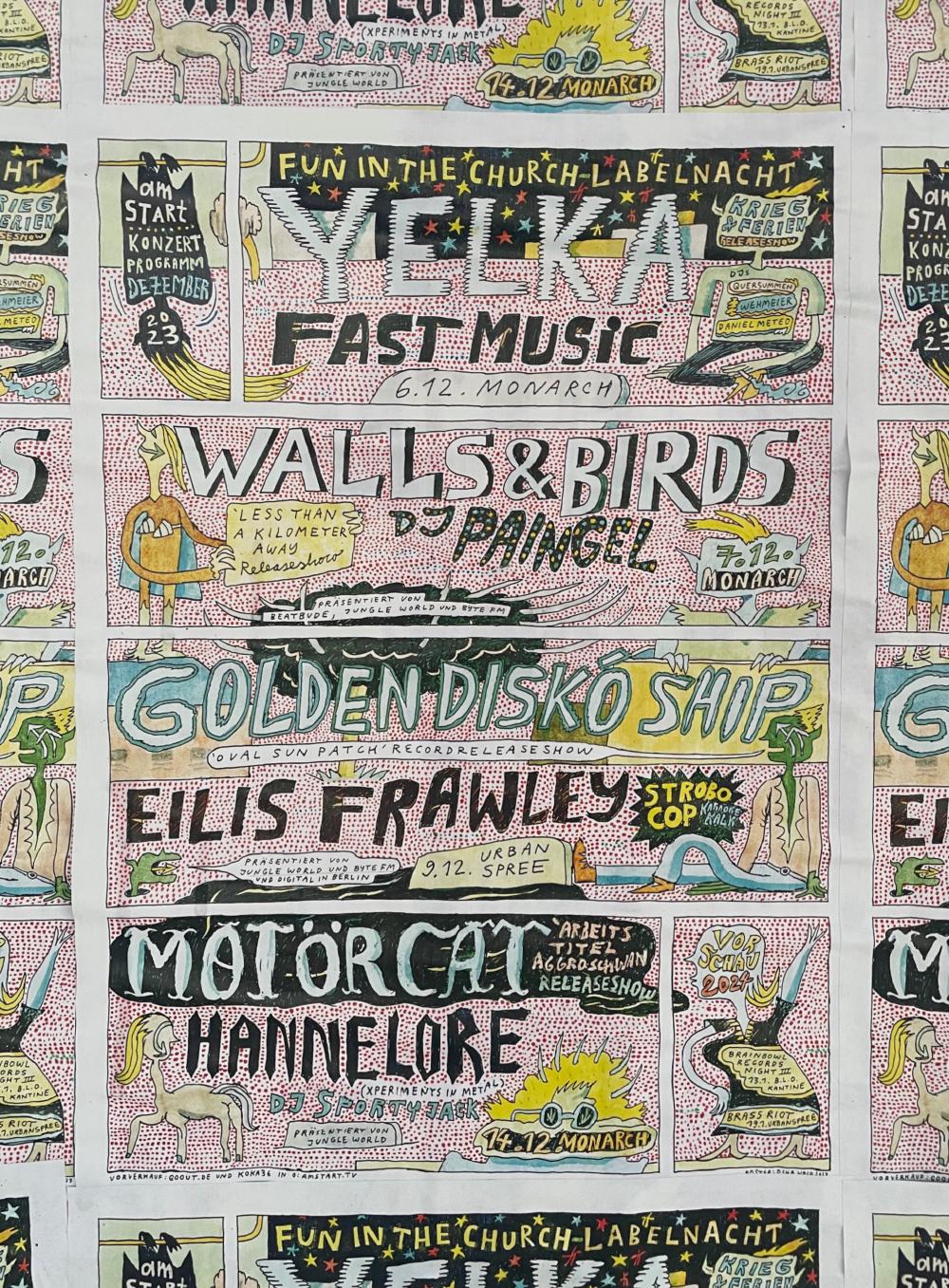 Hand-drawn style poster for Yelka Fast Music